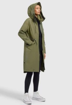 Khujo Marnia - Regenjas - Olivgrün -Damesmode b4760461d059494bb03d4d1d90703c0b