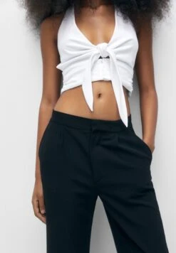 PULL & BEAR Broek - Black -Damesmode b66a865ad9e7485d944c94c5ba9d6f45