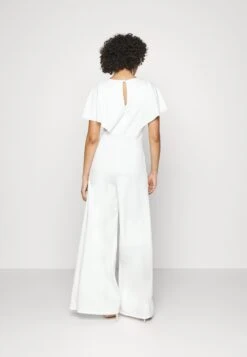Wedding Betty V Neck Wrap - Jumpsuit - White -Damesmode bbbcfd661b3c405694375806b0ea546a
