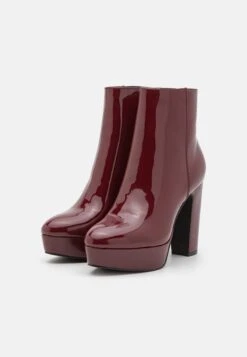 Anna Field Enkellaarsjes Met Hoge Hak - Dark Red -Damesmode bbddd1c8a07444aa8ffbed290a1c4352