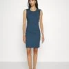 Patrizia Pepe Abito Dress - Etui-Jurk - Petrol Blue -Damesmode c48c6e169dc74c4fa64b7d2277a0f6c3