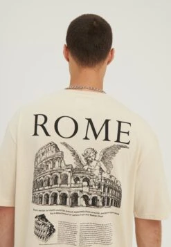 YOURTURN Rome Tee Unisex - T-Shirt Print - Mottled Light Brown 9 YOURTURN Rome Tee Unisex - T-Shirt Print - Mottled Light Brown -Damesmode c774f4903f4a4a26b535e119279a3abe