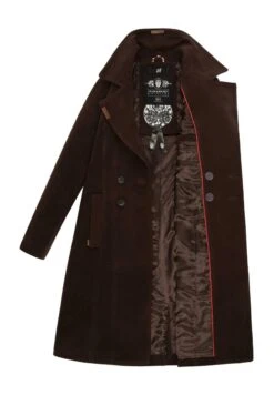 Navahoo Wooly - Halflange Jas - Dark Choco -Damesmode c8d79417e3e94380bff0d4cd22e5c416