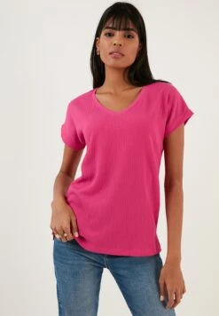 LELA Regular Fit - Blouse - Fuchsia -Damesmode c919ec9a05174c30a03c8a1c9977db87