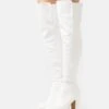 Anna Field Overknee Laarzen - White -Damesmode c9a0a96285d2419ca549c52c442abdc7