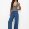 PULL & BEAR Flowing Faded - Broek - Blue -Damesmode c9c29ef4d36640db9f867952b20662c5