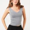 LELA Regular Fit - Top - Grey -Damesmode ca0e4fe4f9804ed39d29f84ce575efb2