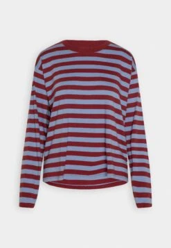 Monki Longsleeve - Dark Red/Blue -Damesmode cf577ad2d81442f9b091d5016aa0dba5