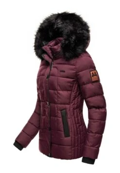 Marikoo Unique - Winterjas - Dark Red Melange -Damesmode d572b3e63a9c47478abb468b036ff6b6