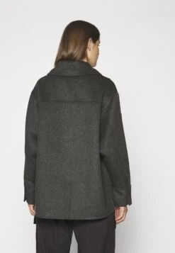 Sandro Oversize Double Face Coat With Eyelet - Halflange Jas - Gris Foncé 12 Sandro Oversize Double Face Coat With Eyelet - Halflange Jas - Gris Foncé -Damesmode d8624e8f782446959d317fa3838013ec
