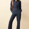 Next Button Through Boilersuit Petite - Jumpsuit - Rinse -Damesmode e6a341d9d547456295aad692e01a4e19