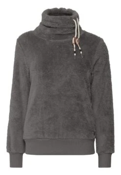 OXMO Oxanniki - Fleece Trui - Grey -Damesmode e80ea954e5da45d3a98dcb902f528315