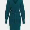 Anna Field Wrap V Ausschnitt Mini Strickkleid Mit Gürtel - Etui-Jurk - Deep Teal -Damesmode e8c1bdc054594d3a8e48661b797e174b