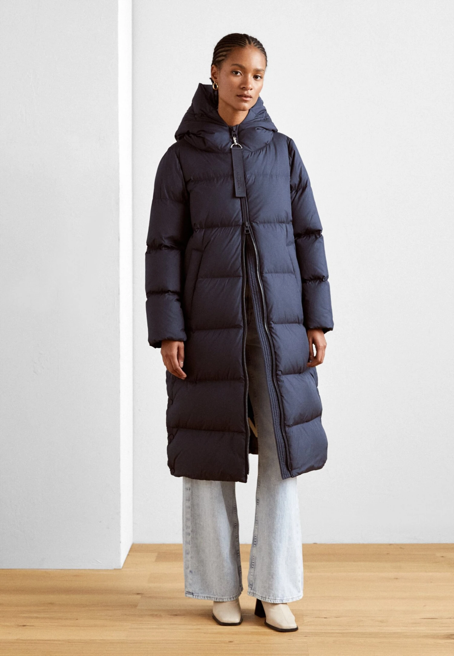 Marc O'Polo Coat Filled Fixed Hood Welt Pockets Side Slits With Press Buttons - Donsjas - Deep Blue Sea 4 Marc O'Polo Coat Filled Fixed Hood Welt Pockets Side Slits With Press Buttons - Donsjas - Deep Blue Sea - Afbeelding 2