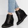 Anna Field Bootie - Sneakers Hoog - Black -Damesmode eec2b82eb8014509a70893ed631151eb