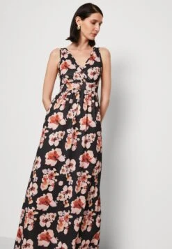 Anna Field Maxi-Jurk - Black/Pink/Multicoloured -Damesmode f02dcc59f4d24d54a8081ca50633f54c