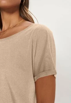 Mos Mosh Kay Tee - T-Shirt Basic - Gold -Damesmode f17c78270f854f128528074fdcbf0a3c