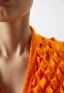 Spiky Cardigan - Vest - Orange -Damesmode f2216bb1730a4e8f95c5a1e8572e8e08