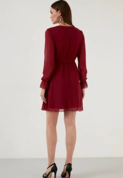 LELA Mini- Jurk - Bordeaux -Damesmode f955448213064e749d11a8d3d15e01a2