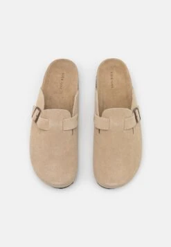 Pier One Leather Unisex - Pantoffels - Beige -Damesmode fb9c0aed91d14aa2a90f9e1af6a1df5d